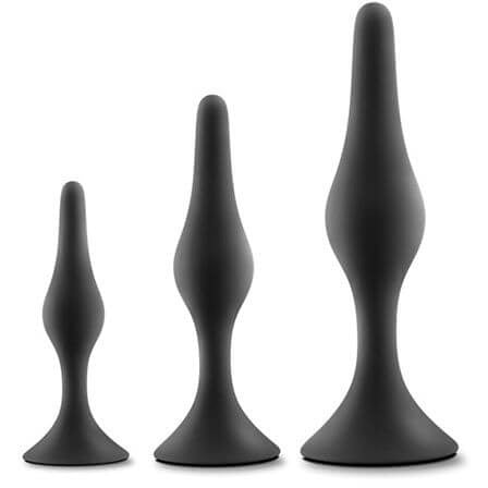 Anal Adventures Platinum 3-Piece Plug Kit - Blush Novelties - by The Bigger O online sex toy shop. USA, Canada and UK shipping available.