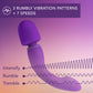 Blush Wellness Dual Sense Double Ended Ergonomic Wand vibration patterns and speeds - by The Bigger O online sex toy shop. USA, Canada and UK shipping available.
