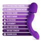 Blush Wellness Dual Sense Double Ended Ergonomic Wand features - by The Bigger O online sex toy shop. USA, Canada and UK shipping available.
