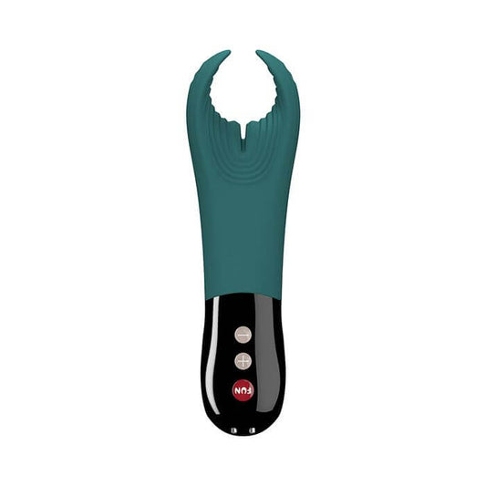 Fun Factory Manta Vibrating Stroker in deep sea blue - by The Bigger O online sex shop. USA, Canada and UK shipping available.