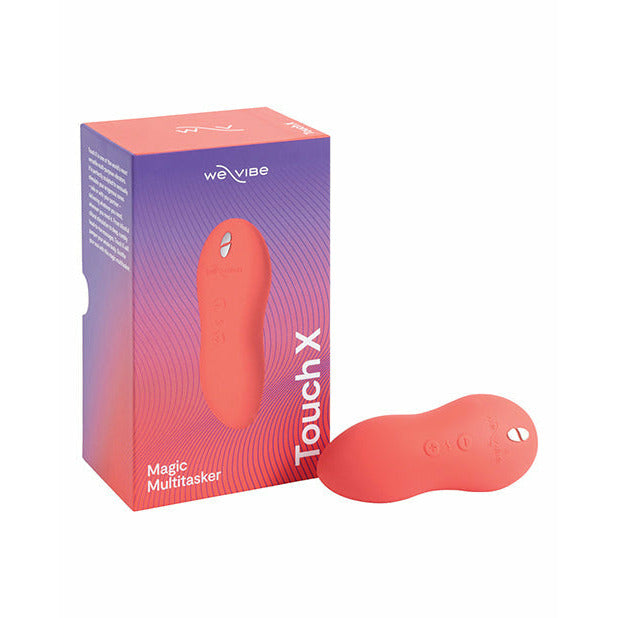 We-Vibe Touch X in Crave Coral package - by The Bigger O online sex shop. USA, Canada and UK shipping available.