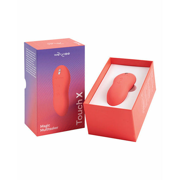 We-Vibe Touch X in Crave Coral package - by The Bigger O online sex shop. USA, Canada and UK shipping available.