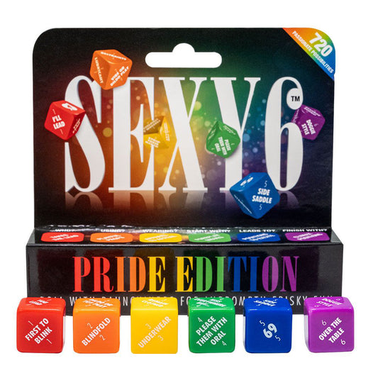 Creative Conceptions - Sexy 6 Dice - Pride Edition - by The Bigger O online sex shop. USA, Canada and UK shipping available.