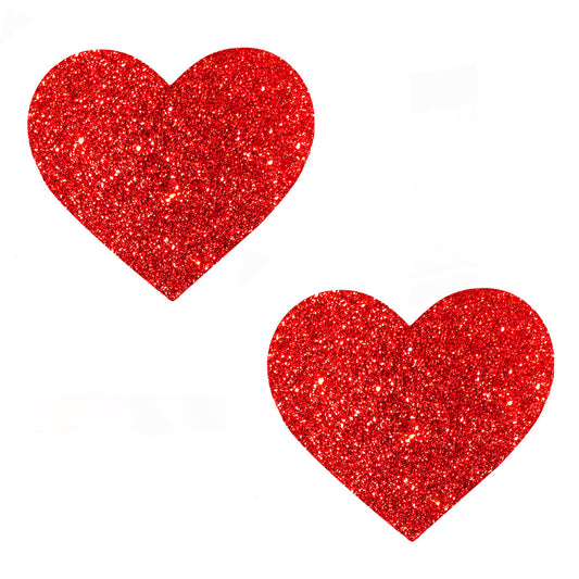 Nipztix Glitter Ravish Me Red I Heart U Pasties