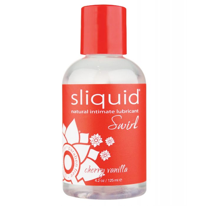 Sliquid Swirl Natural Flavored Lubricant in cherry vanilla - by The Bigger O online sex shop. USA, Canada and UK shipping available.