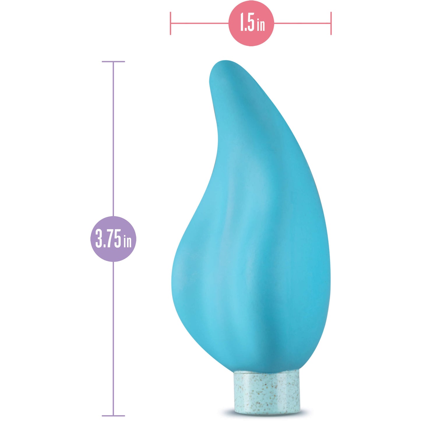 Blush Gaia Eco Caress measurements - by The Bigger O online sex toy shop. USA, Canada and UK shipping available.