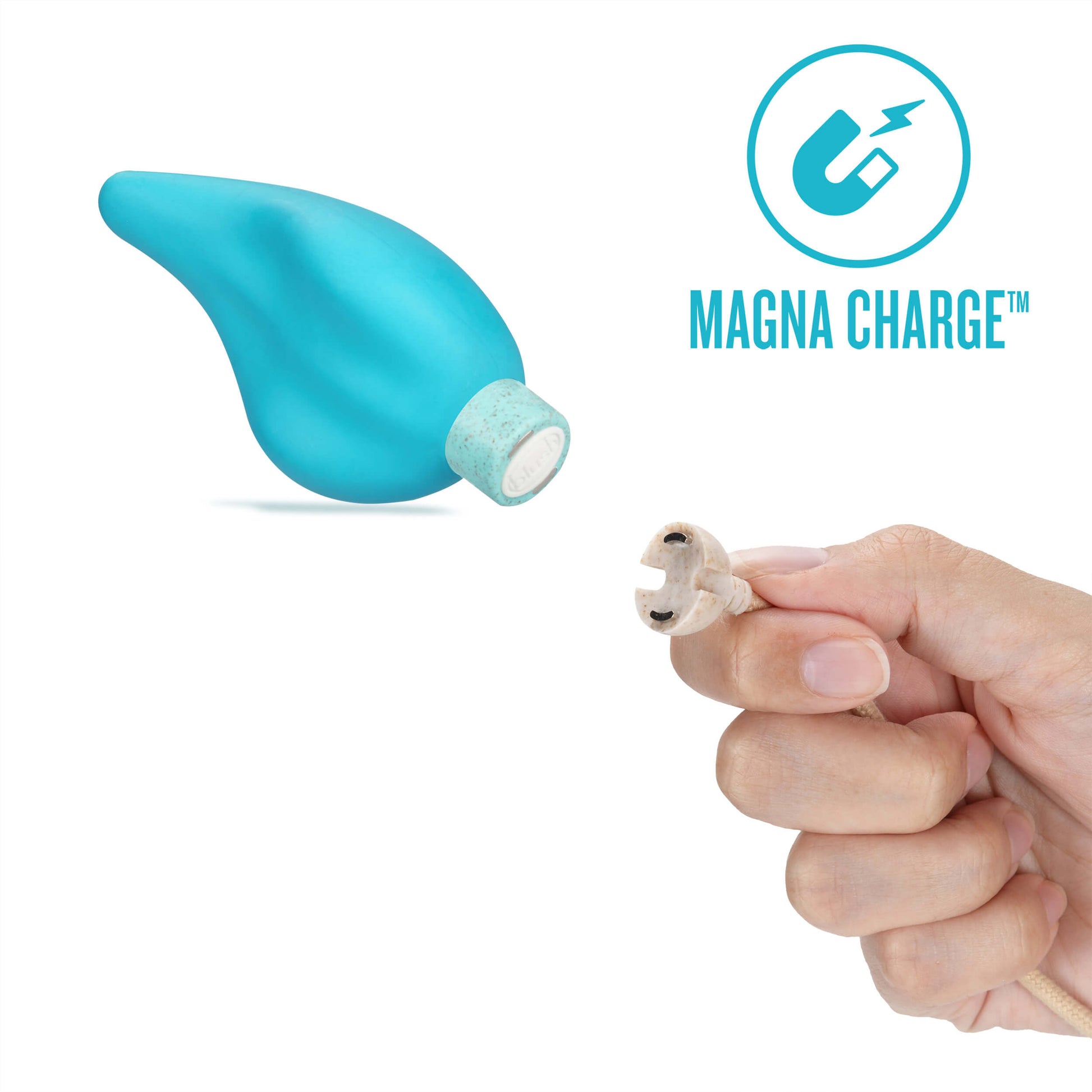 Blush Gaia Eco Caress Magna Charge - by The Bigger O online sex toy shop. USA, Canada and UK shipping available.