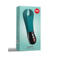 Fun Factory Manta Vibrating Stroker in deep sea blue package  - by The Bigger O online sex shop. USA, Canada and UK shipping available.