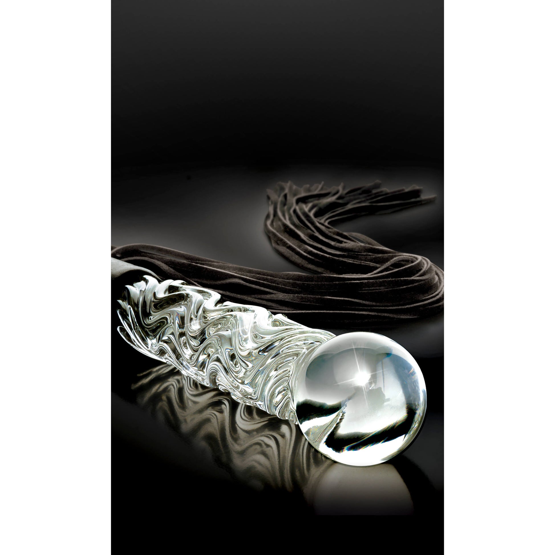 Icicles No. 38 - Glass Flogger and Dildo - by The Bigger O online sex toy shop. USA, Canada and UK shipping available.