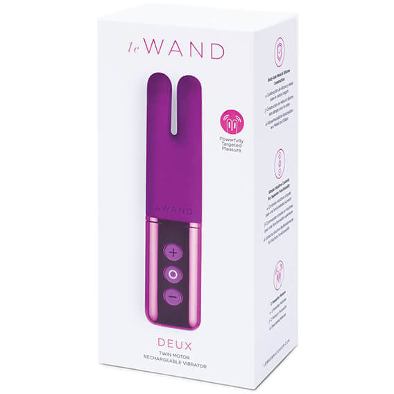 Le Wand Deux Vibrator package - by The Bigger O online sex shop. USA, Canada and UK shipping available.
