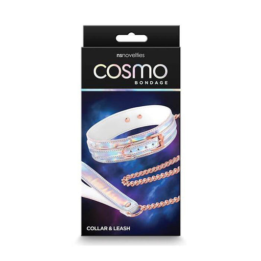 Cosmo Bondage Rainbow Collar & Leash package - NS Novelties - by The Bigger O online sex shop. USA, Canada and UK shipping available.