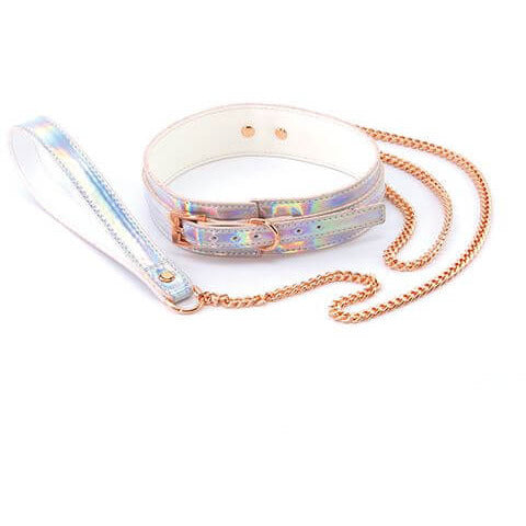 Cosmo Bondage Rainbow Collar & Leash - NS Novelties - by The Bigger O online sex shop. USA, Canada and UK shipping available.