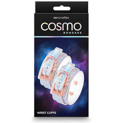 Cosmo Bondage Rainbow Wrist Cuffs package - NS Novelties - by The Bigger O online sex shop. USA, Canada and UK shipping available.