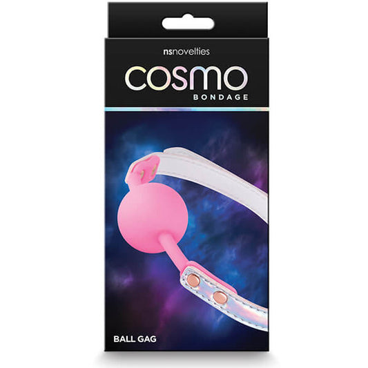Cosmo Bondage Rainbow Ball Gag package  - NS Novelties - by The Bigger O online sex shop. USA, Canada and UK shipping available.