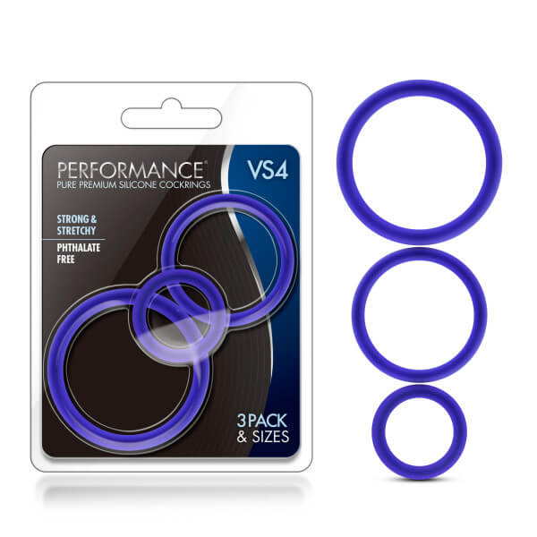 Performance Vs4 Pure Premium Silicone Cock Ring Set - Blush Novelties - The Bigger O - online sex toy shop USA, Canada & UK shipping available