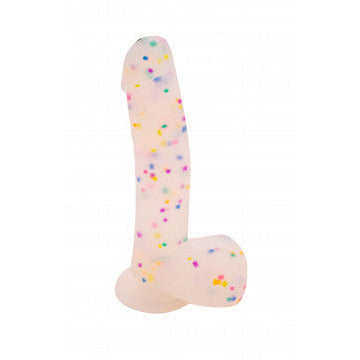 Real Skin Confetti Dildo 8.5 Inch by Get Lucky - The Bigger O - online sex toy shop USA, Canada & UK shipping available