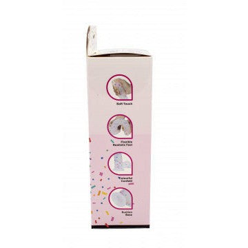 Real Skin Confetti Dildo 8.5 Inch by Get Lucky (side packaging) - The Bigger O - online sex toy shop USA, Canada & UK shipping available
