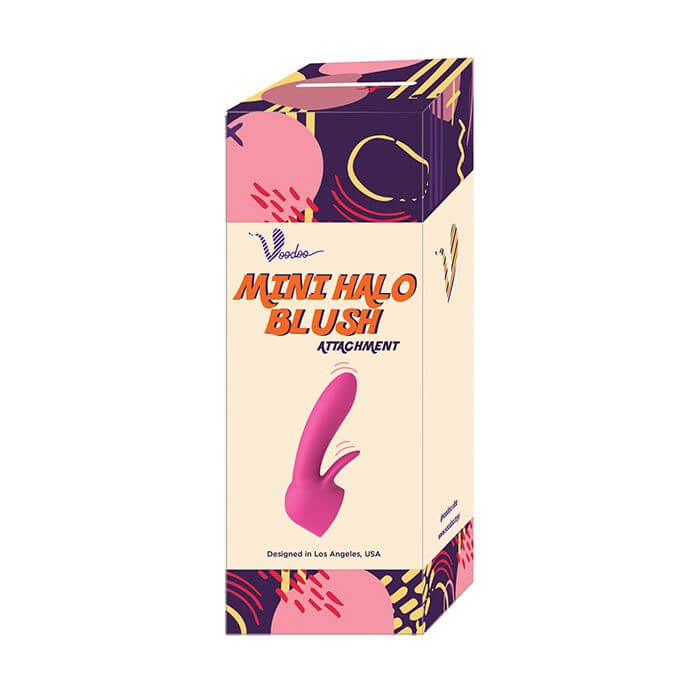 Mini Halo Blush Wand Attachment package - Voodoo Toys - by The Bigger O online sex shop. USA, Canada and UK shipping available.