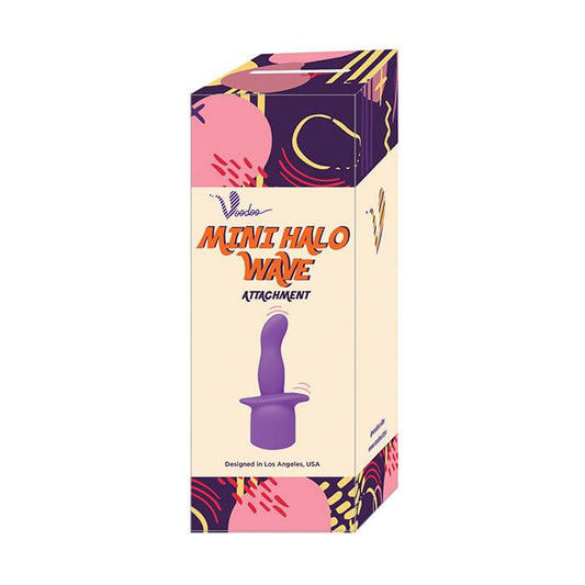 Mini Halo Wave Wand Attachment packaging - Voodoo Toys - by The Bigger O online sex shop. USA, Canada and UK shipping available.