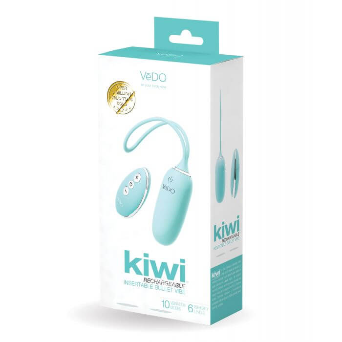 VeDO Kiwi in Turquoise package - by The Bigger O online sex shop. USA, Canada and UK shipping available.