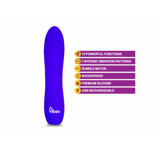 Vivacious Bullet in violet - Viben -  by The Bigger O - an online sex toy shop. We ship to USA, Canada and the UK.
