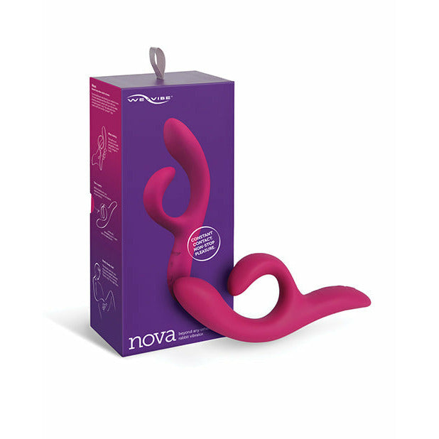 We-Vibe Nova 2 Flexible Rabbit Vibrator package - by The Bigger O online sex shop. USA, Canada and UK shipping available.