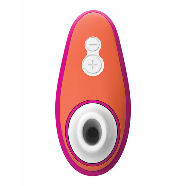 Womanizer Liberty sex toy  in pink coral - by The Bigger O online sex toy shop. USA, Canada and UK shipping available.