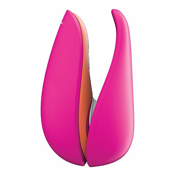 Womanizer Liberty sex toy in pink coral - by The Bigger O online sex toy shop. USA, Canada and UK shipping available.