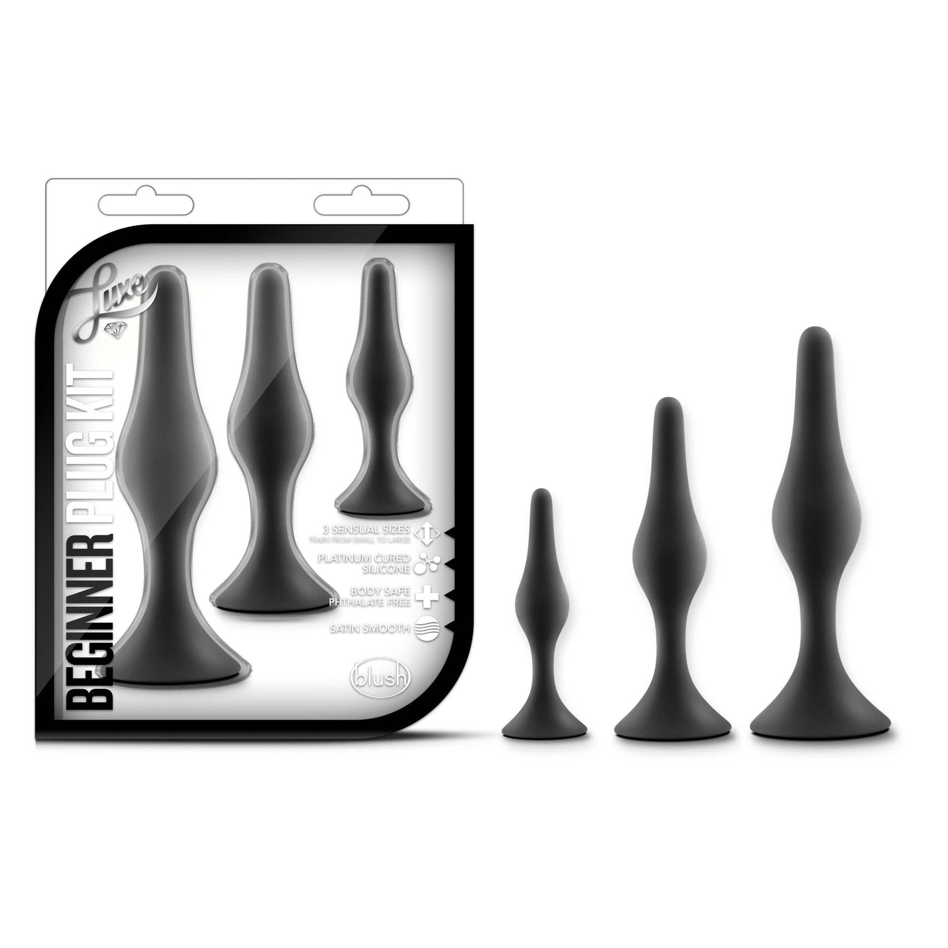 Luxe Beginner Plug Kit - Blush Novelties - The Bigger O - The Bigger O - online sex toy shop USA, Canada & UK shipping available