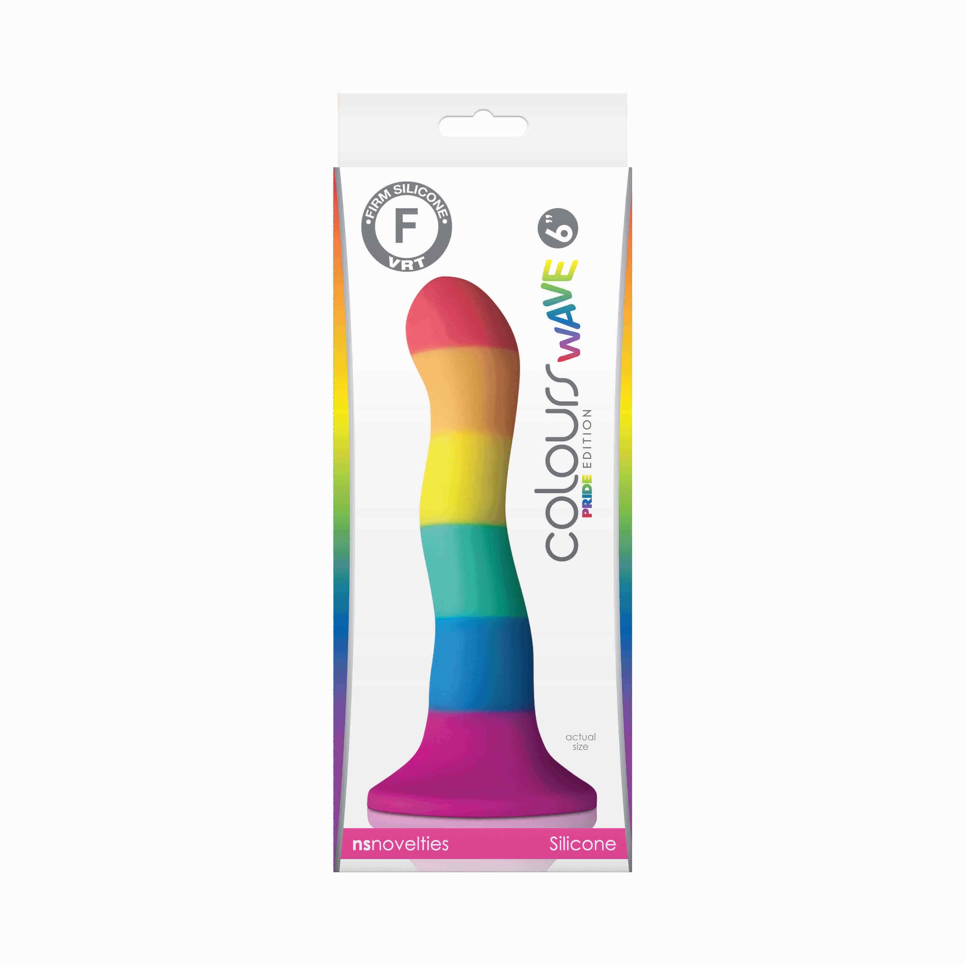 Package of the 6 Inch Rainbow Silicone Dildo - Colours Pride Edition - The Bigger O online sex toy shop USA, Canada & UK shipping available