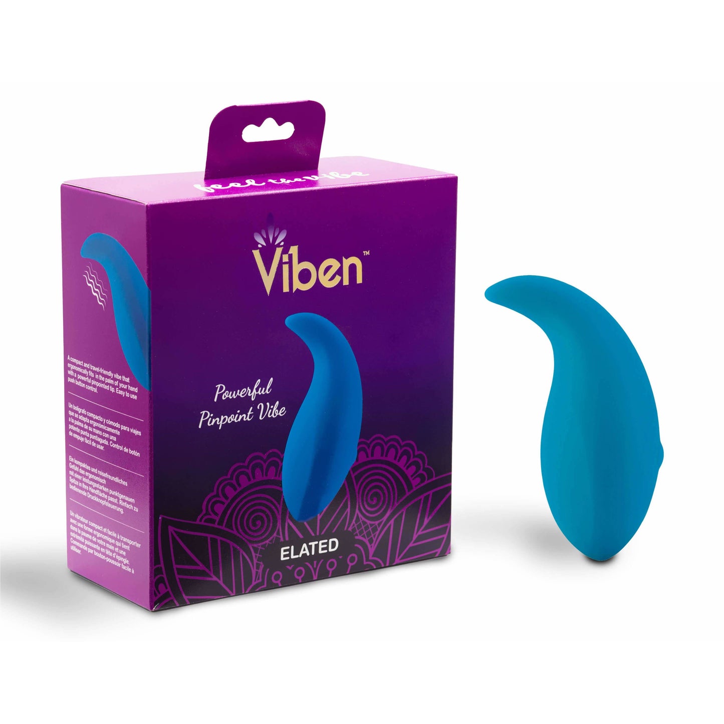 Elated Intense Hand Held Pinpoint Vibrator - Viben Toys - by The Bigger O an online sex toy shop USA, Canada & UK shipping available.