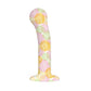 Collage G spot silicone dildo with a 'catch the bouquet' theme by The Bigger O - online sex toy shop USA, Canada & UK shipping available
