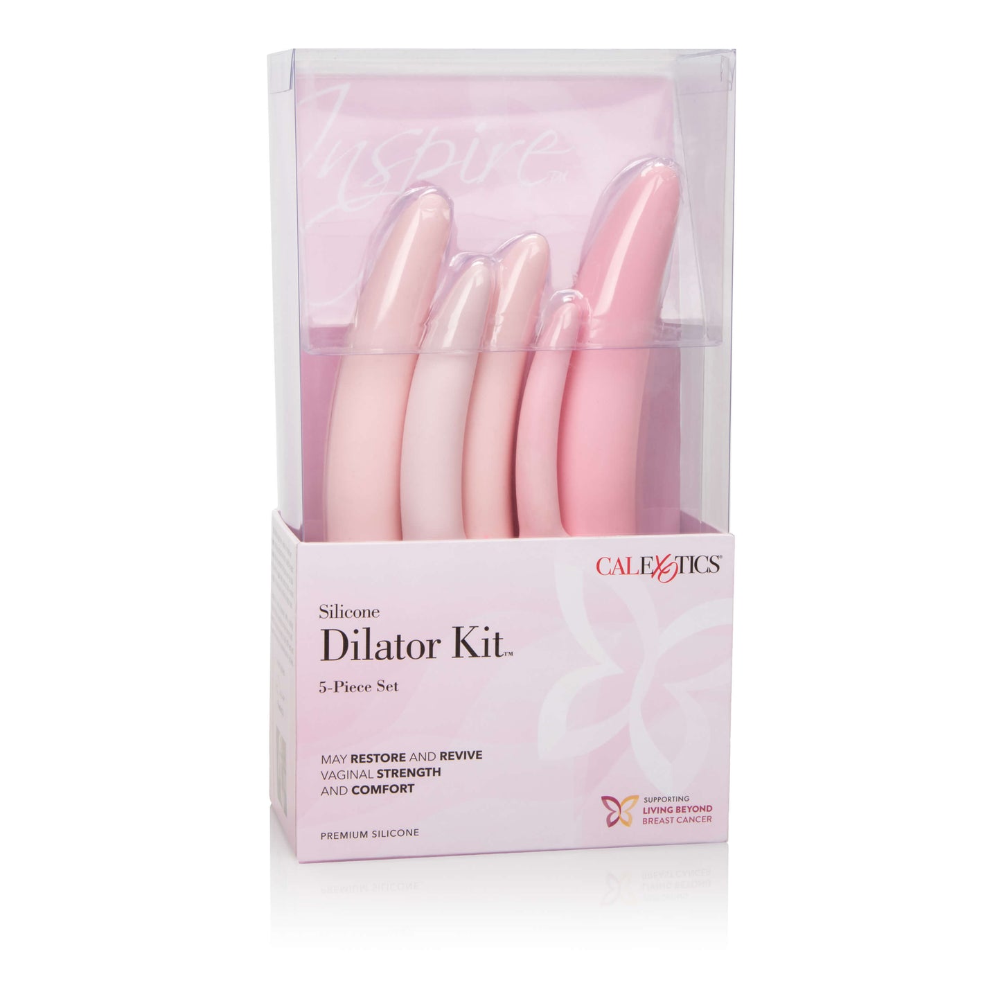 Package of Inspire Silicone Dilator 5-piece Kit - The Bigger O - online sex toy shop USA, Canada & UK shipping available
