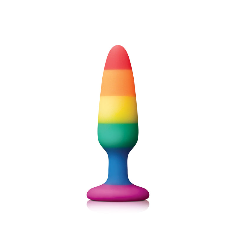 Pride Edition Rainbow Pleasure Plug - Small - The Bigger O online sex toy shop USA, Canada & UK shipping available
