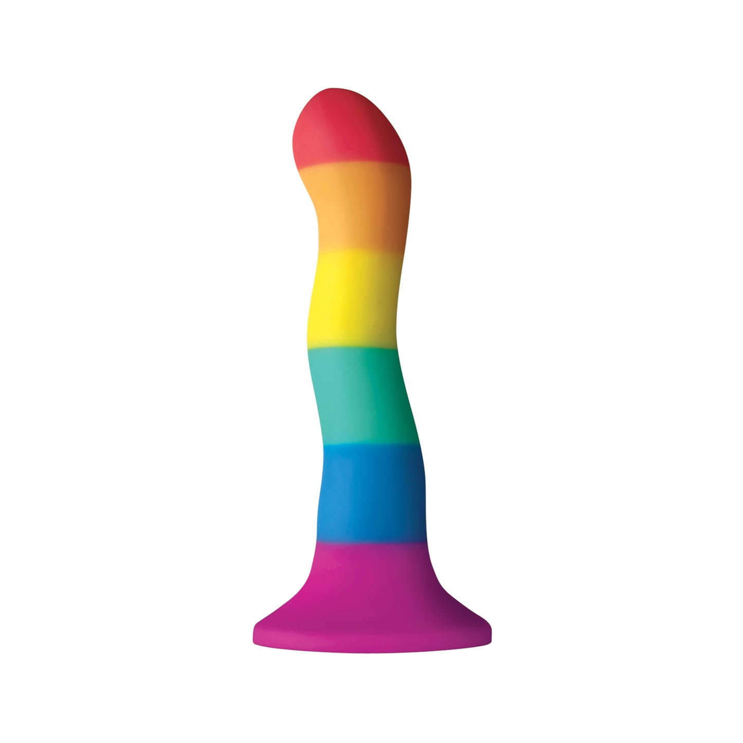 6 Inch Rainbow Silicone Dildo - Colours Pride Edition - The Bigger O online sex toy shop USA, Canada & UK shipping available