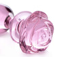 Booty Sparks Pink Rose Glass Anal Plug by The Bigger O - online sex toy shop USA, Canada & UK shipping available
