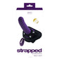 VeDo Strapped Rechargeable Remote Control Strap on in purple - by The Bigger O - an online sex toy shop. We ship to USA, Canada and the UK.