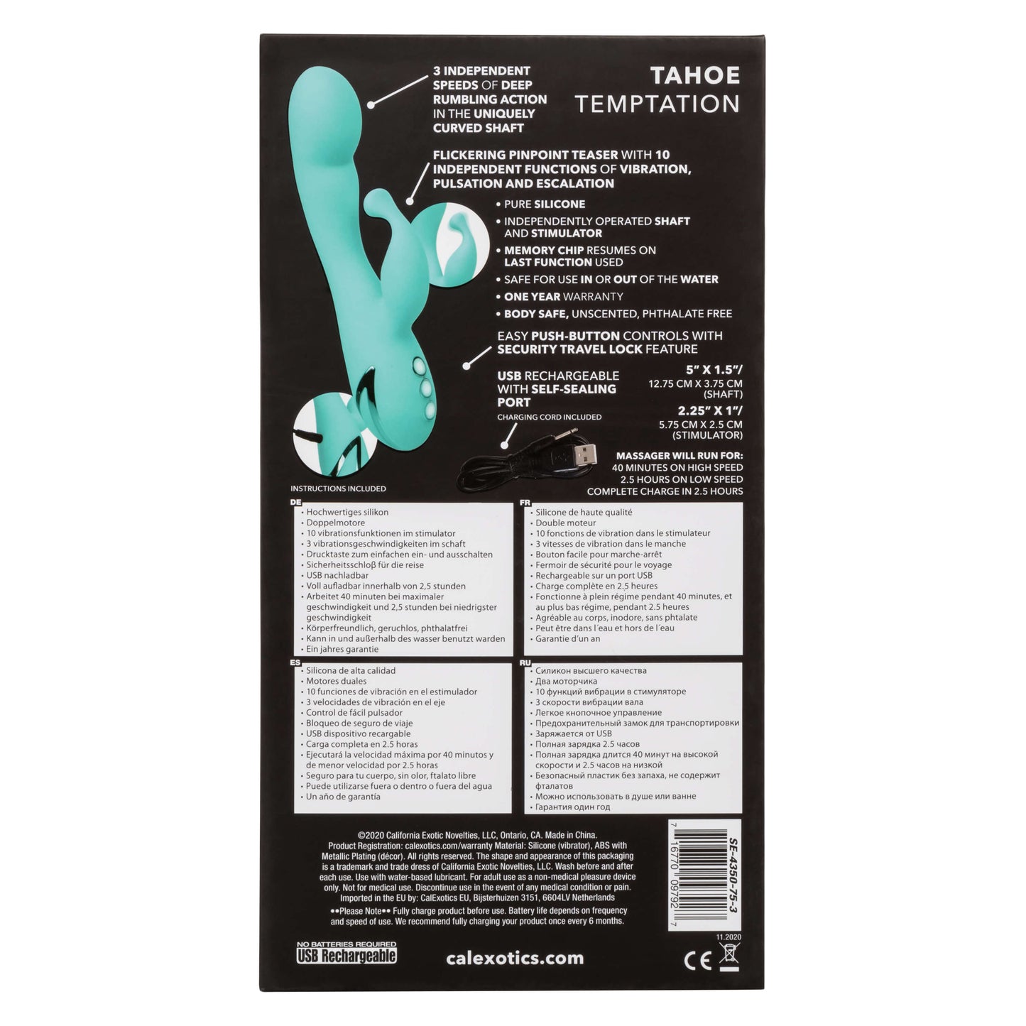 CalExotics - California Dreaming Tahoe Temptation package - The Bigger O - online sex toy shop USA, Canada & UK shipping available